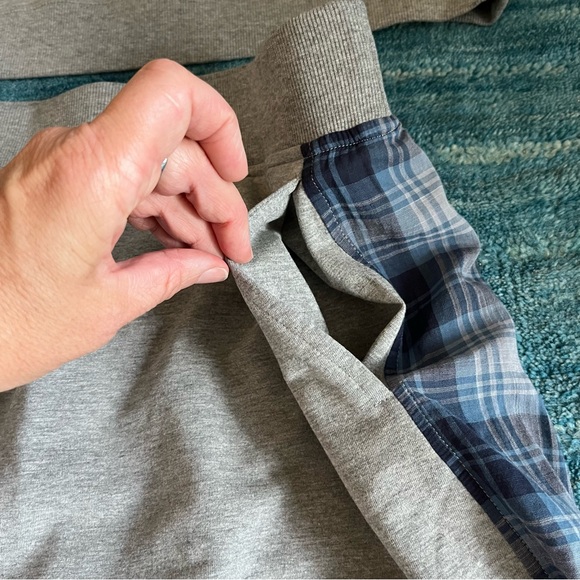 Sundays Becca skort Sienna s/s sweatshirt set grey blue Plaid trim size Medium - Picture 11 of 16